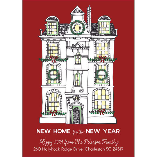 New Home Flat New Year Cards